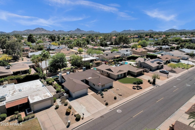 4913 E Acoma Dr, Scottsdale, AZ 85254 - aerial perspective of suburban area featuring a mountainous background