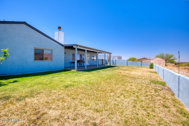 3298 W Monte Vista Trl, Benson, AZ 85602 - view of yard featuring a fenced backyard and a patio