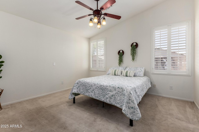 16118 W Morning Glory St, Goodyear, AZ 85338 - carpeted bedroom with lofted ceiling and a ceiling fan