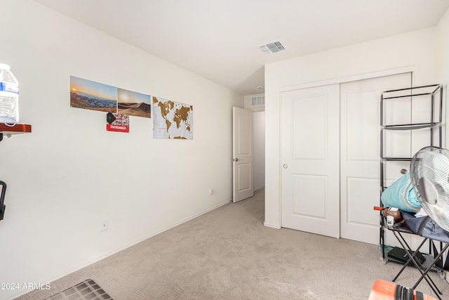 interior space with light colored carpet