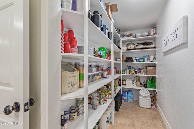 view of storage area