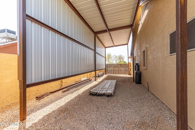 exterior space with stucco siding