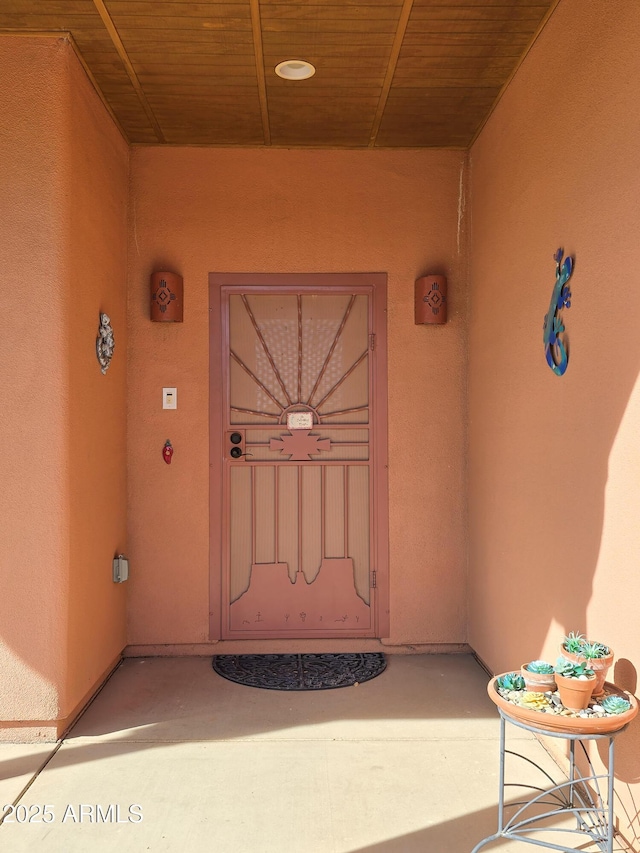 view of doorway to property