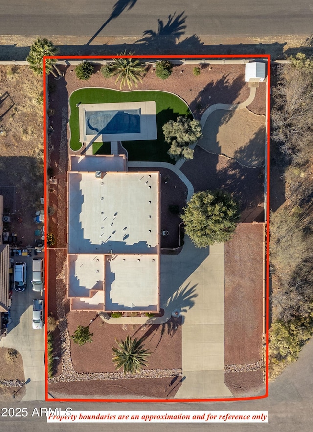 birds eye view of property