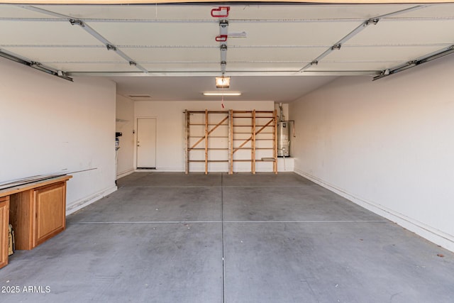 garage with water heater