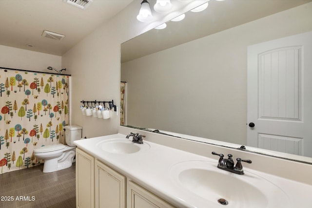 3944 W Paradise Ln, Phoenix, AZ 85053 - full bathroom with double vanity and curtained shower
