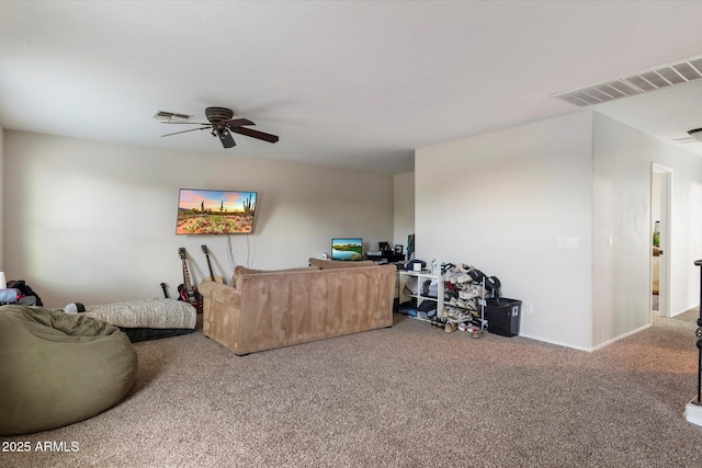 3944 W Paradise Ln, Phoenix, AZ 85053 - carpeted living area with ceiling fan and baseboards