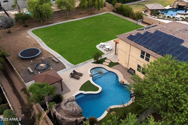 3944 W Paradise Ln, Phoenix, AZ 85053 - view of pool featuring a gazebo, a patio, and a fenced backyard