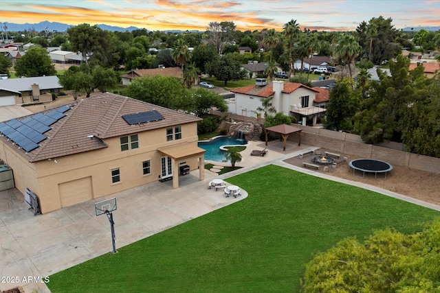 3944 W Paradise Ln, Phoenix, AZ 85053 - aerial perspective of suburban area featuring a pool