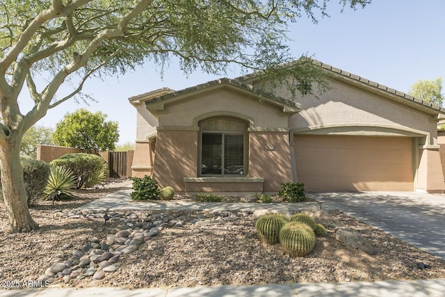 view of front of home featuring a garage