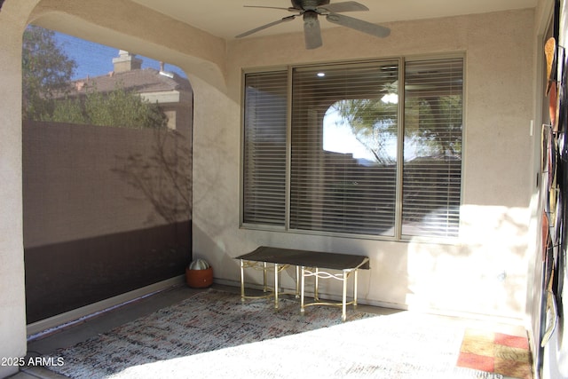 view of patio / terrace with ceiling fan