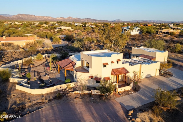 aerial view featuring a mountain view