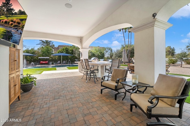 view of patio / terrace with outdoor dining area