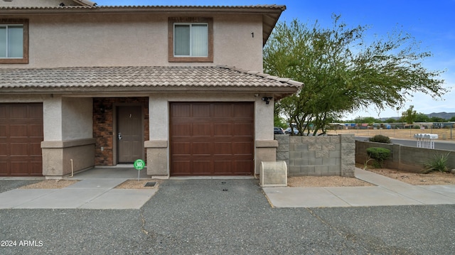 view of front of home featuring a garage