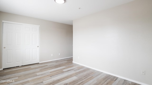 interior space with light hardwood / wood-style flooring