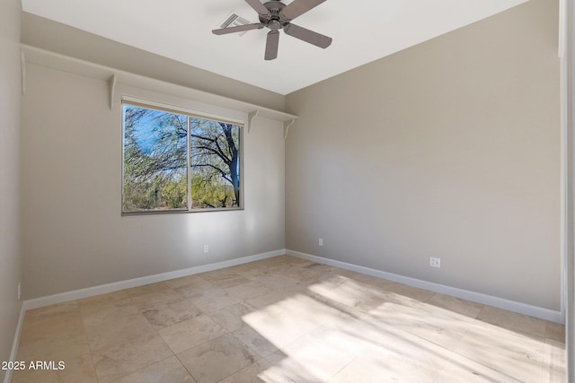 empty room with ceiling fan