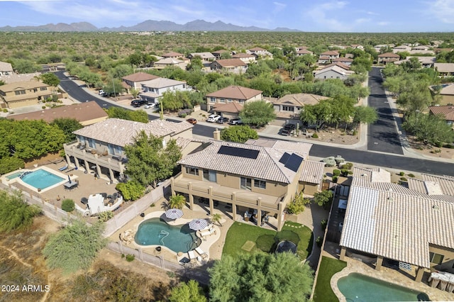 aerial view featuring a mountain view