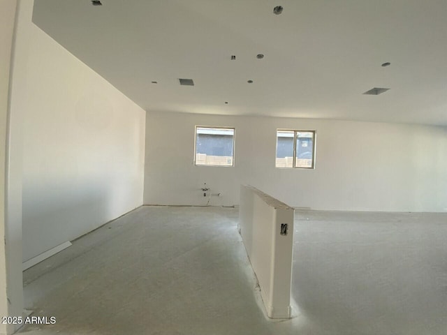 view of spare room