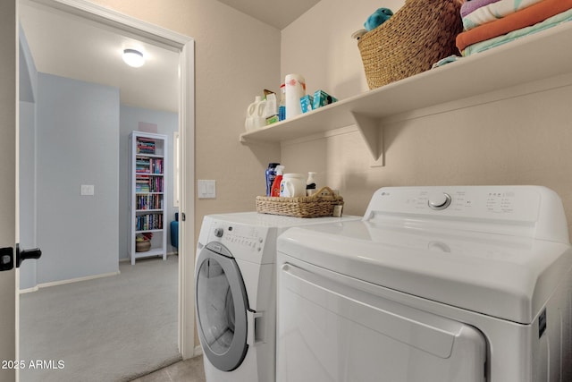 3863 S Posse Trl, Gilbert, AZ 85297 - laundry area featuring washing machine and dryer and light colored carpet