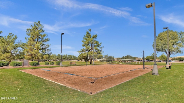 3863 S Posse Trl, Gilbert, AZ 85297 - view of property's community with volleyball court and a lawn