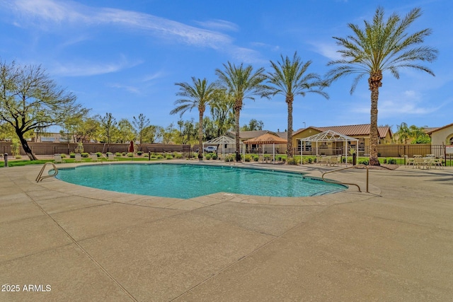 3863 S Posse Trl, Gilbert, AZ 85297 - community pool featuring a patio