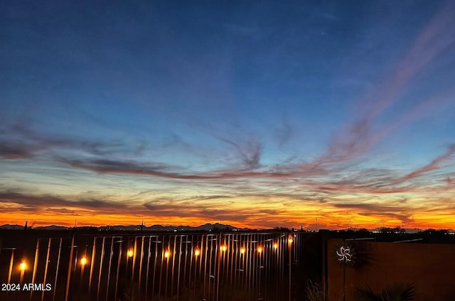 view of nature at dusk