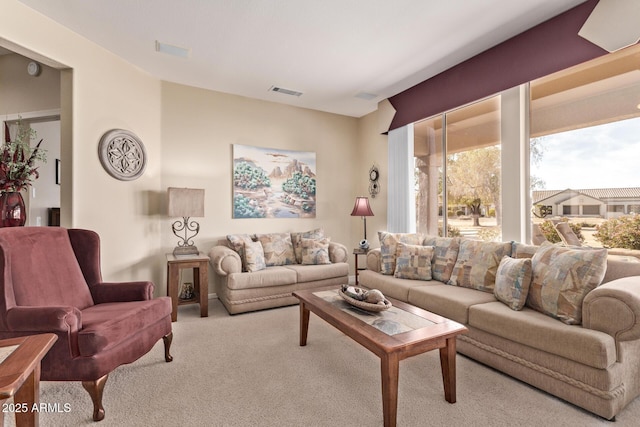 view of carpeted living room