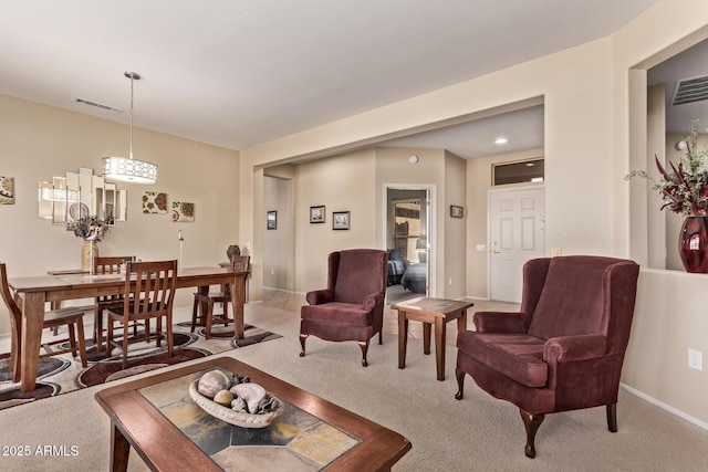 view of carpeted living room