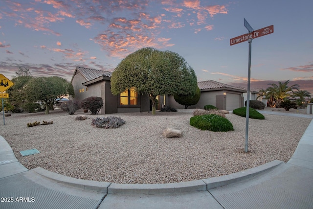 view of front of house featuring a garage