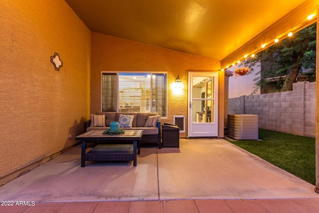 view of patio / terrace with an outdoor living space