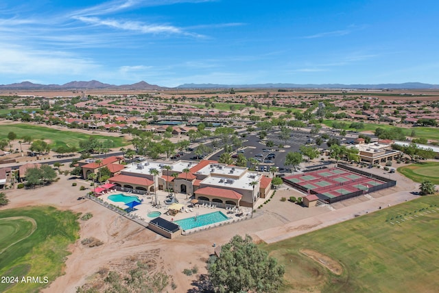 aerial view featuring a mountain view