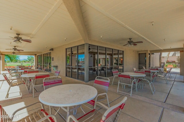 view of patio / terrace with ceiling fan