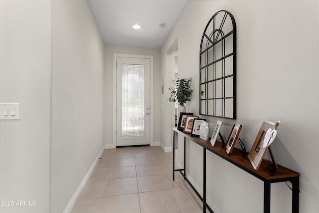 21090 N 267th Dr, Buckeye, AZ 85396 - entryway with baseboards, recessed lighting, and light tile patterned floors