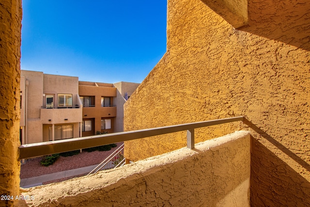 exterior space with a balcony