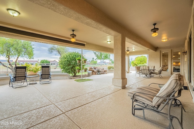 view of patio with outdoor dining area