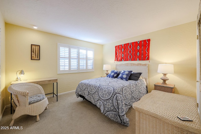 bedroom featuring carpet