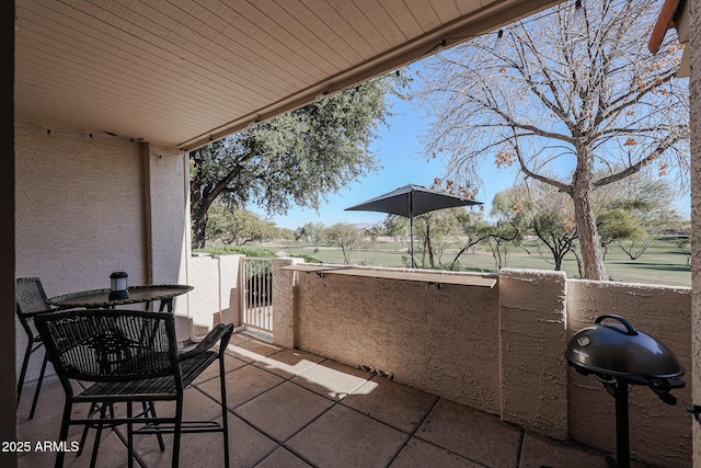 view of patio with grilling area