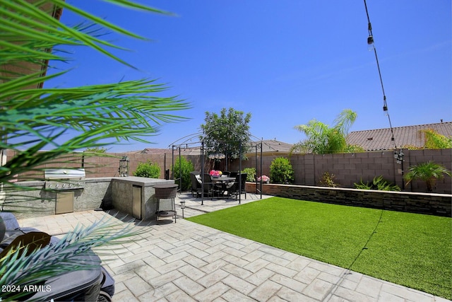 view of patio / terrace featuring area for grilling