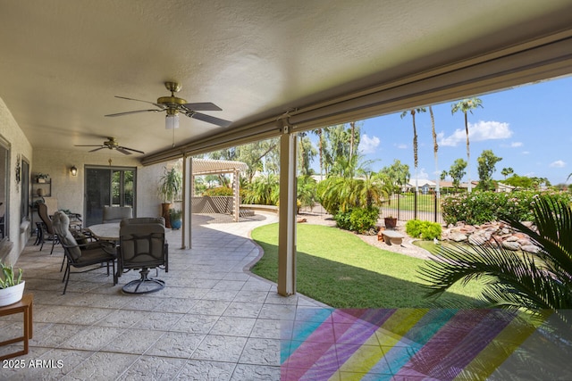 3394 N 147th Ln, Goodyear, AZ 85395 - view of patio with ceiling fan and outdoor dining space