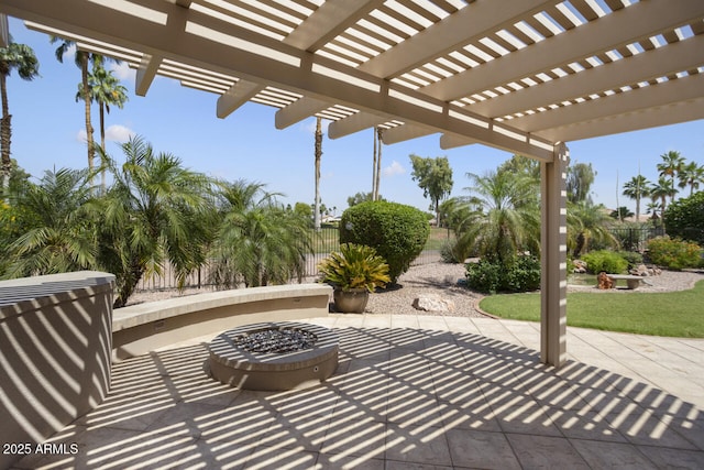 3394 N 147th Ln, Goodyear, AZ 85395 - view of patio with a fenced backyard and a pergola