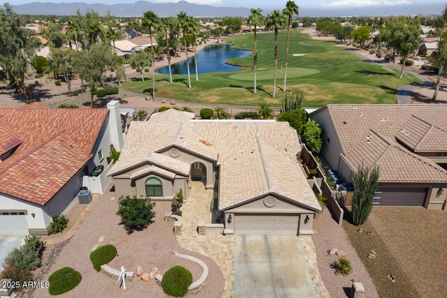 3394 N 147th Ln, Goodyear, AZ 85395 - aerial perspective of suburban area featuring a water and mountain view and a golf club