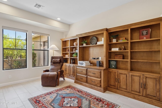 6450 E Monterra Way, Scottsdale, AZ 85266 - sitting room with light tile patterned floors and recessed lighting