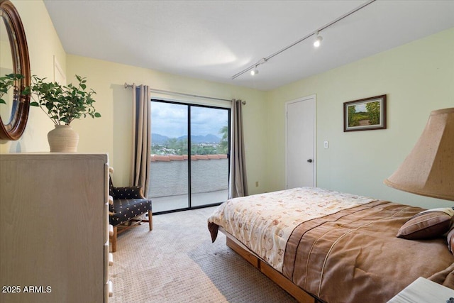 16510 E Palisades Blvd Unit 42, Fountain Hills, AZ 85268 - carpeted bedroom featuring access to outside and track lighting