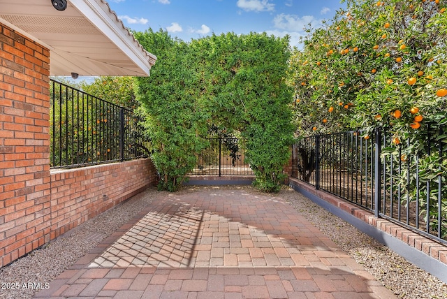 view of patio / terrace with fence