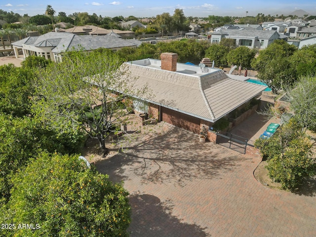 birds eye view of property featuring a residential view