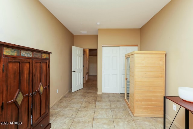 interior space with tile patterned flooring