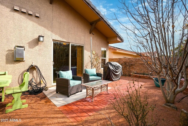 view of patio / terrace with a grill