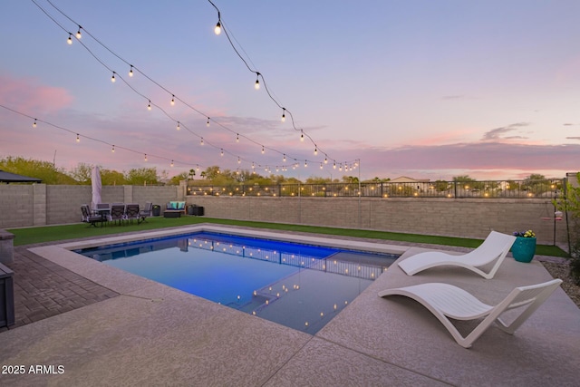 28883 N 131st Dr, Peoria, AZ 85383 - view of swimming pool featuring a patio, a fenced backyard, and a fenced in pool
