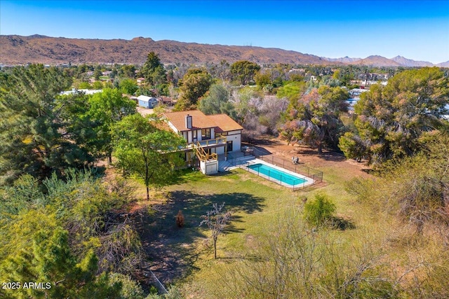 3264 E Vineyard Rd, Phoenix, AZ 85042 - birds eye view of property featuring a mountain view
