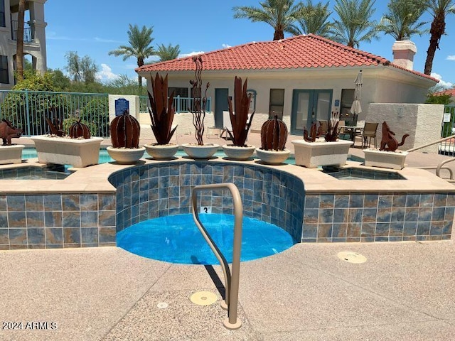 view of pool with a patio area